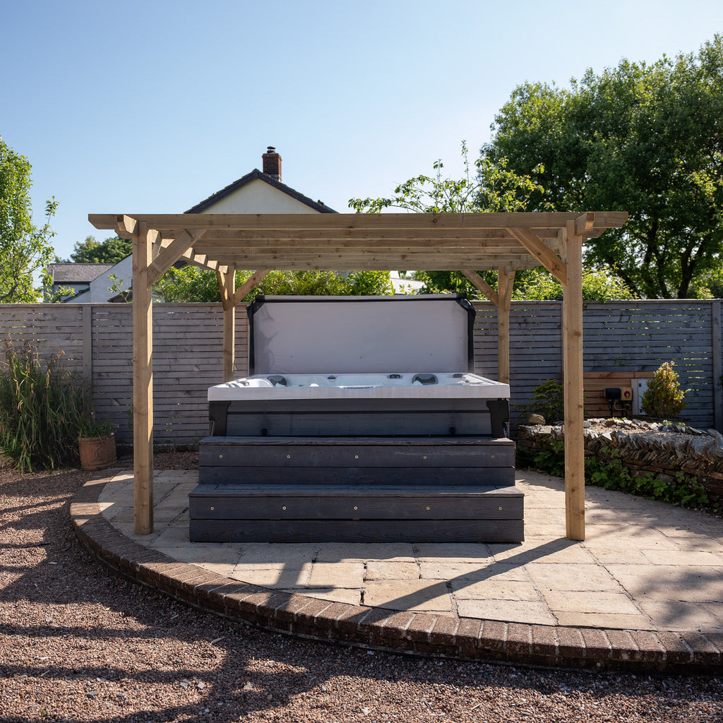 Ruby Ready Flat Roof Sawn Pergola