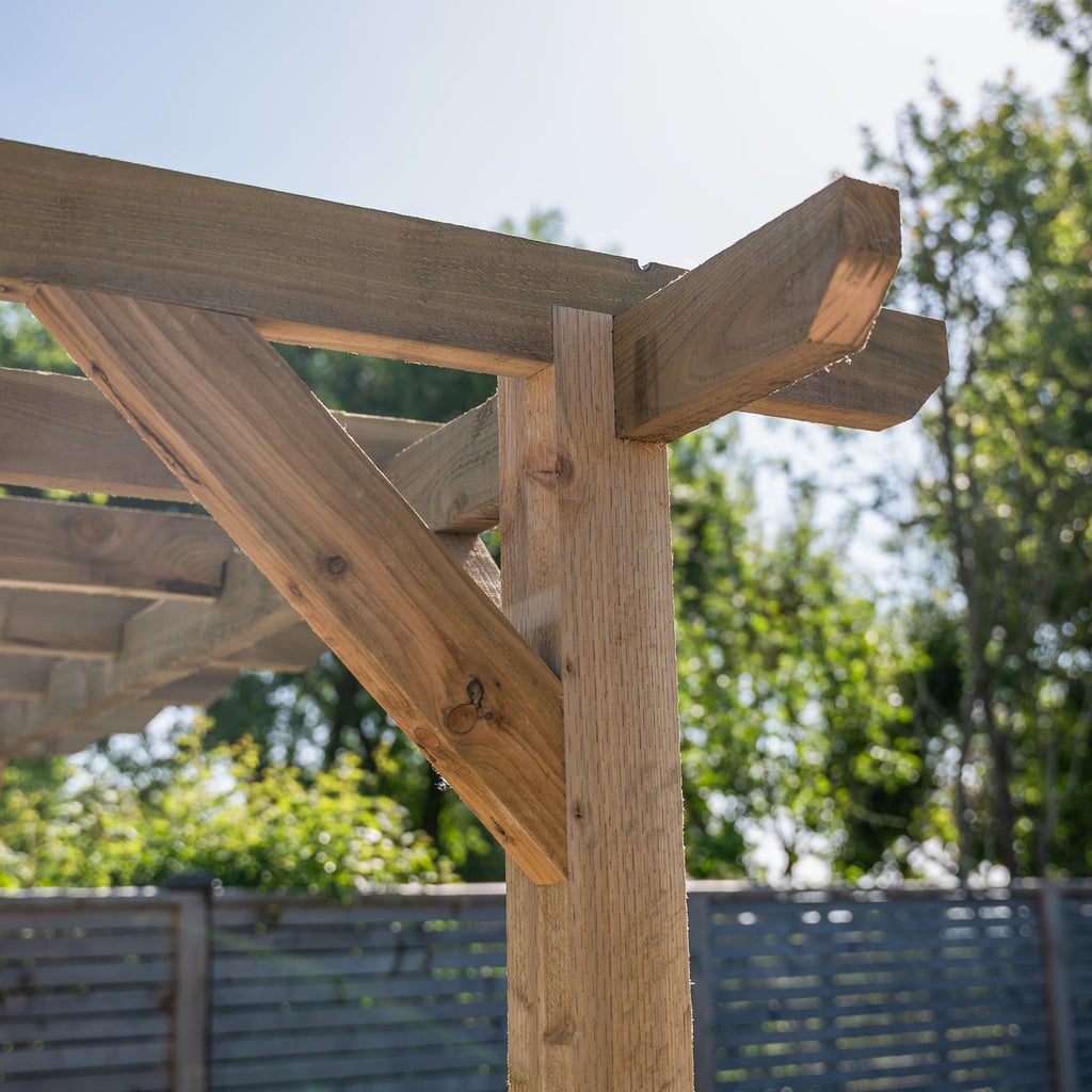 Ruby Ready Flat Roof Sawn Pergola