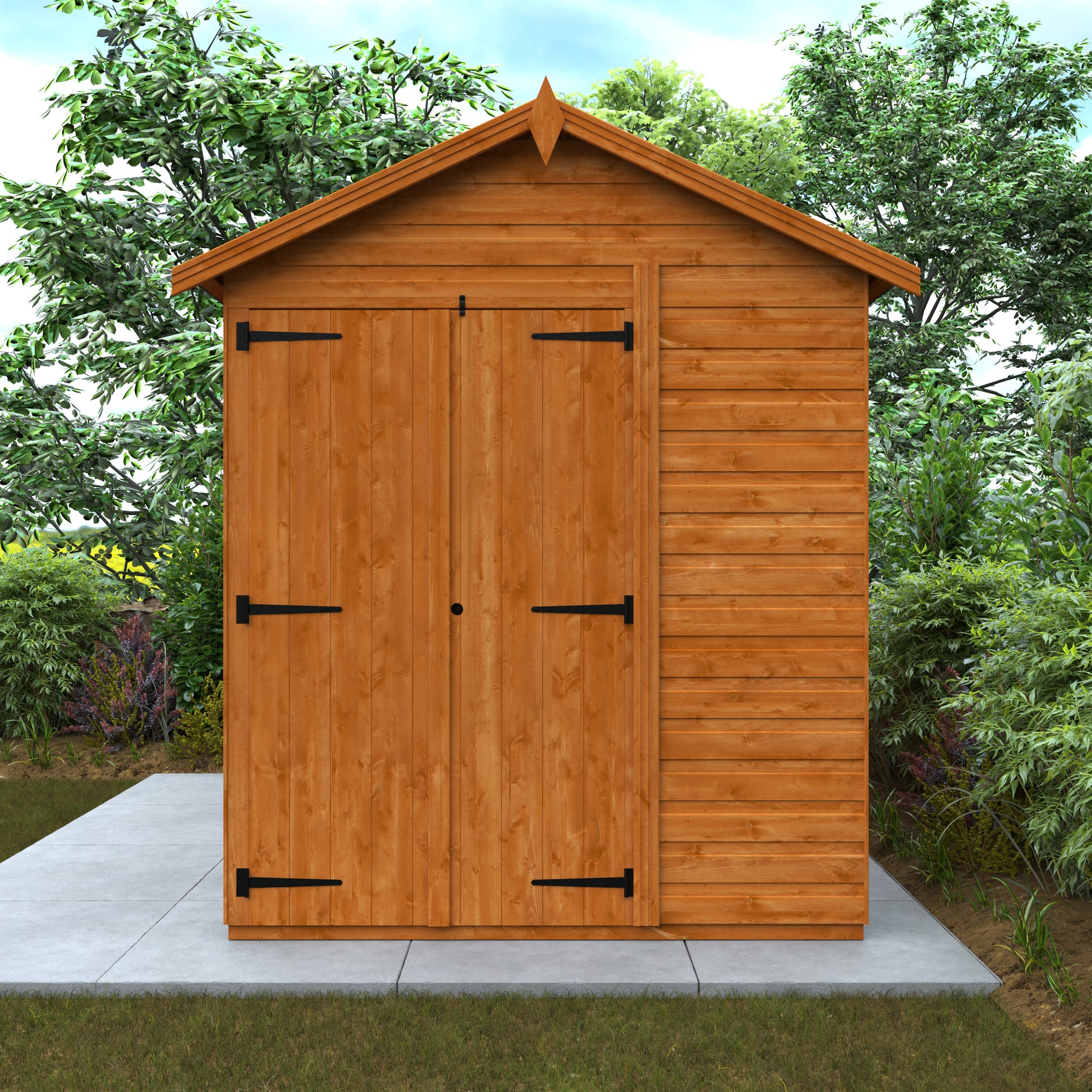 Flex Apex Double Door Windowless – Modular Wooden Garden Shed – Greener ...