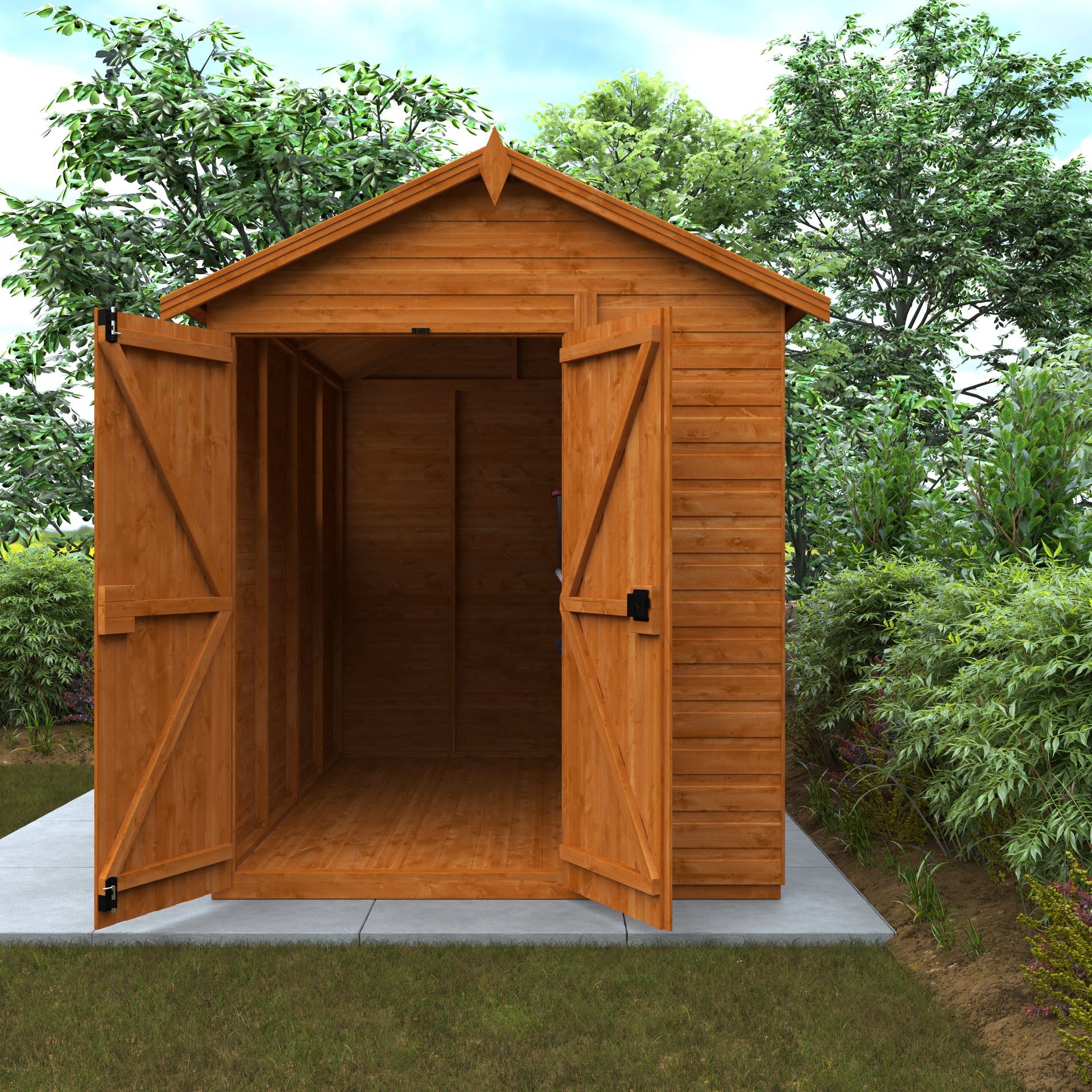 Flex Apex Double Door Windowless – Modular Wooden Garden Shed – Greener ...