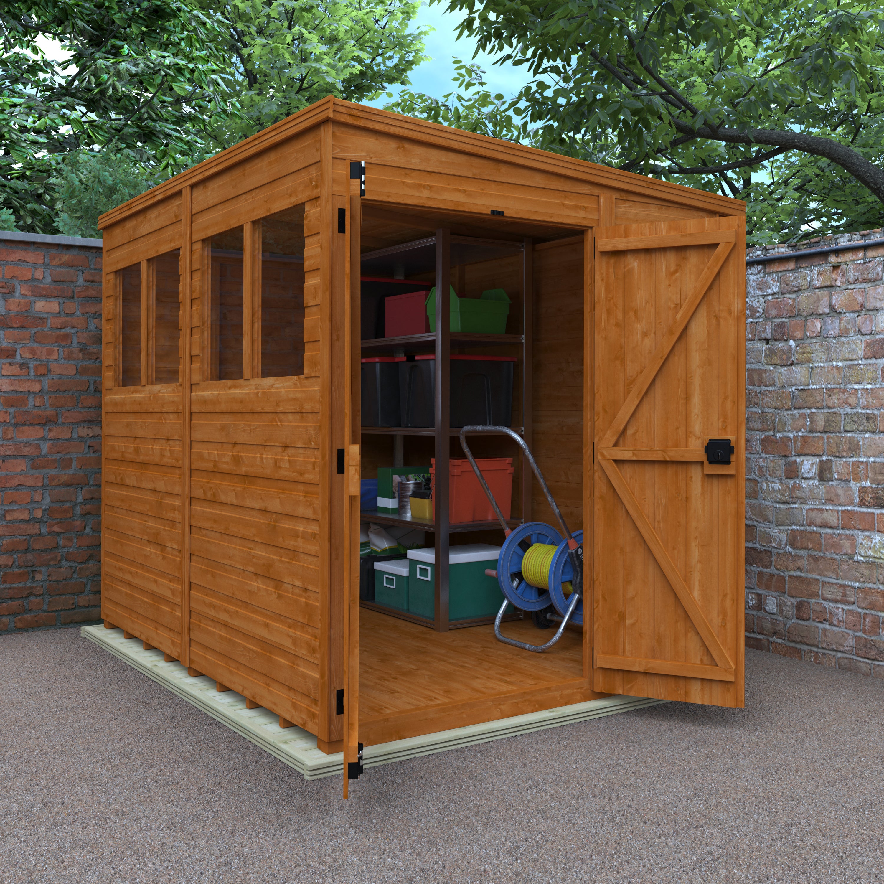Flex Pent Double Door Shed