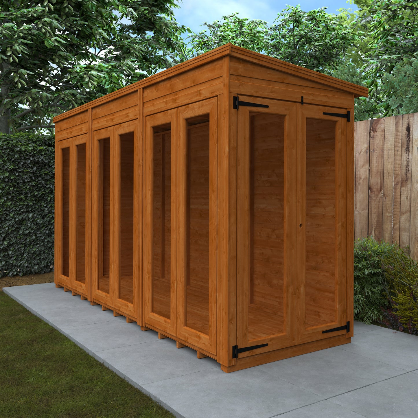 Flex Pent Shiplap Full Pane Summerhouse