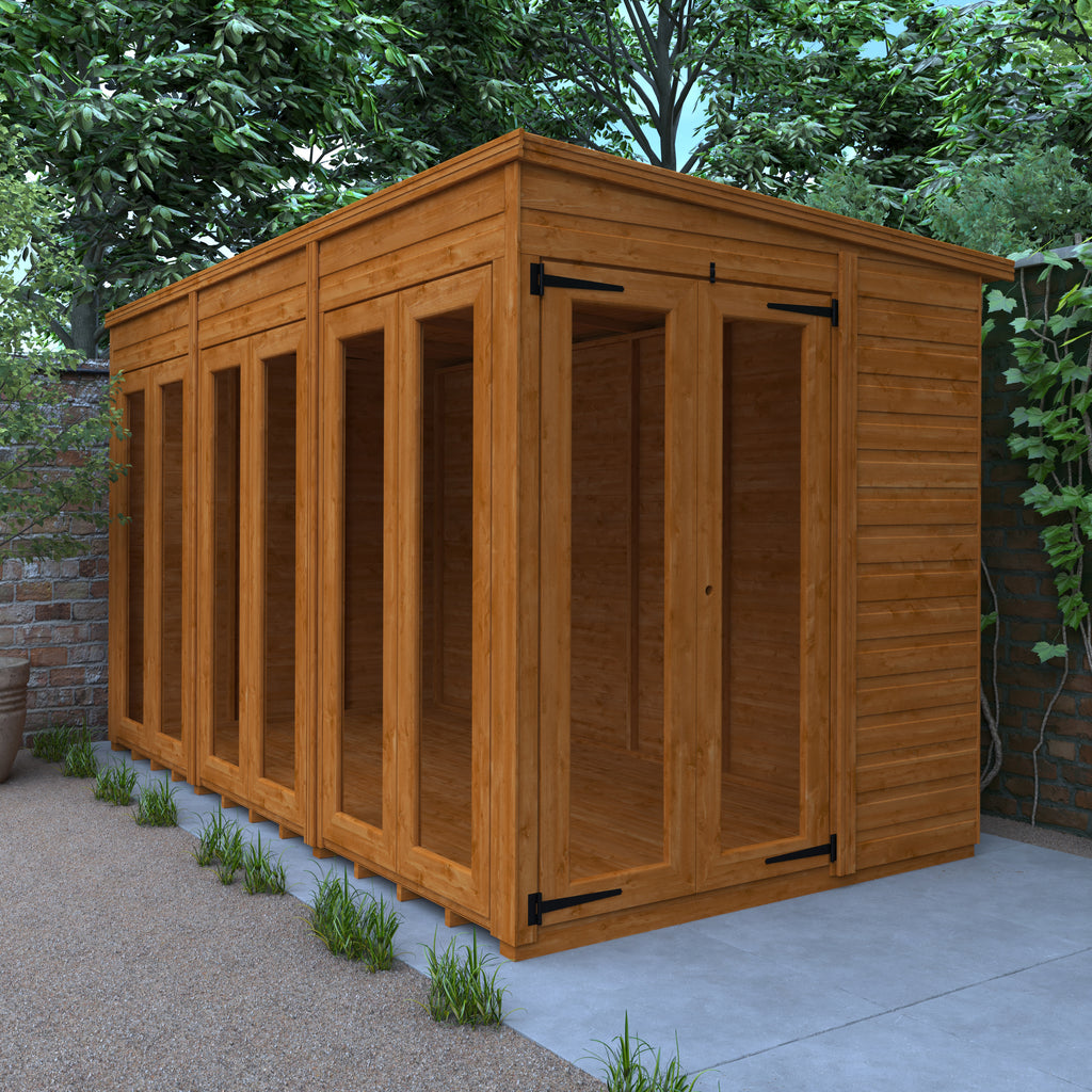 Flex Pent Shiplap Full Pane Summerhouse