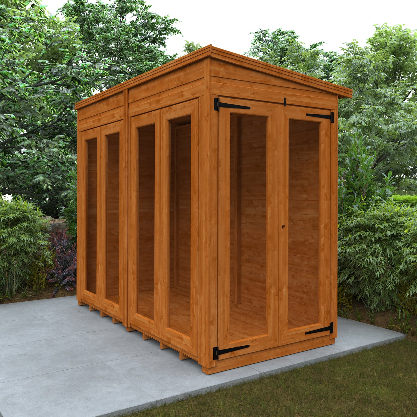 Flex Pent Shiplap Full Pane Summerhouse