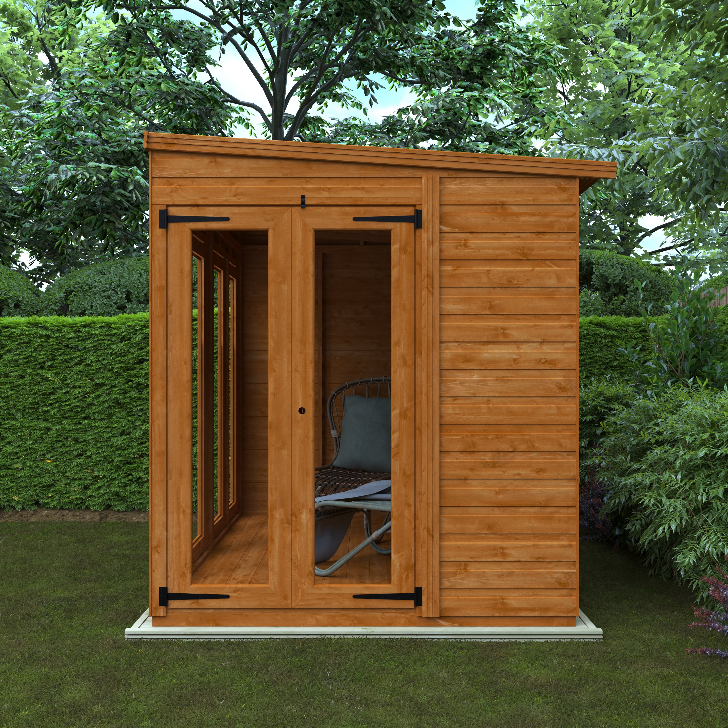 Flex Pent Shiplap Full Pane Summerhouse