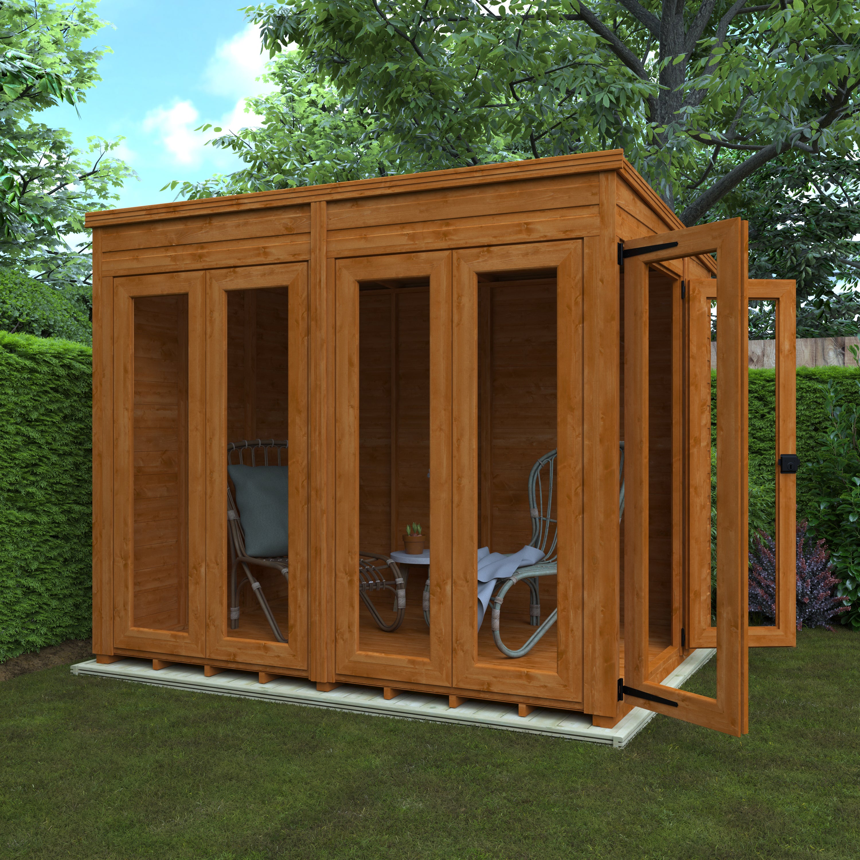 Flex Pent Shiplap Full Pane Summerhouse