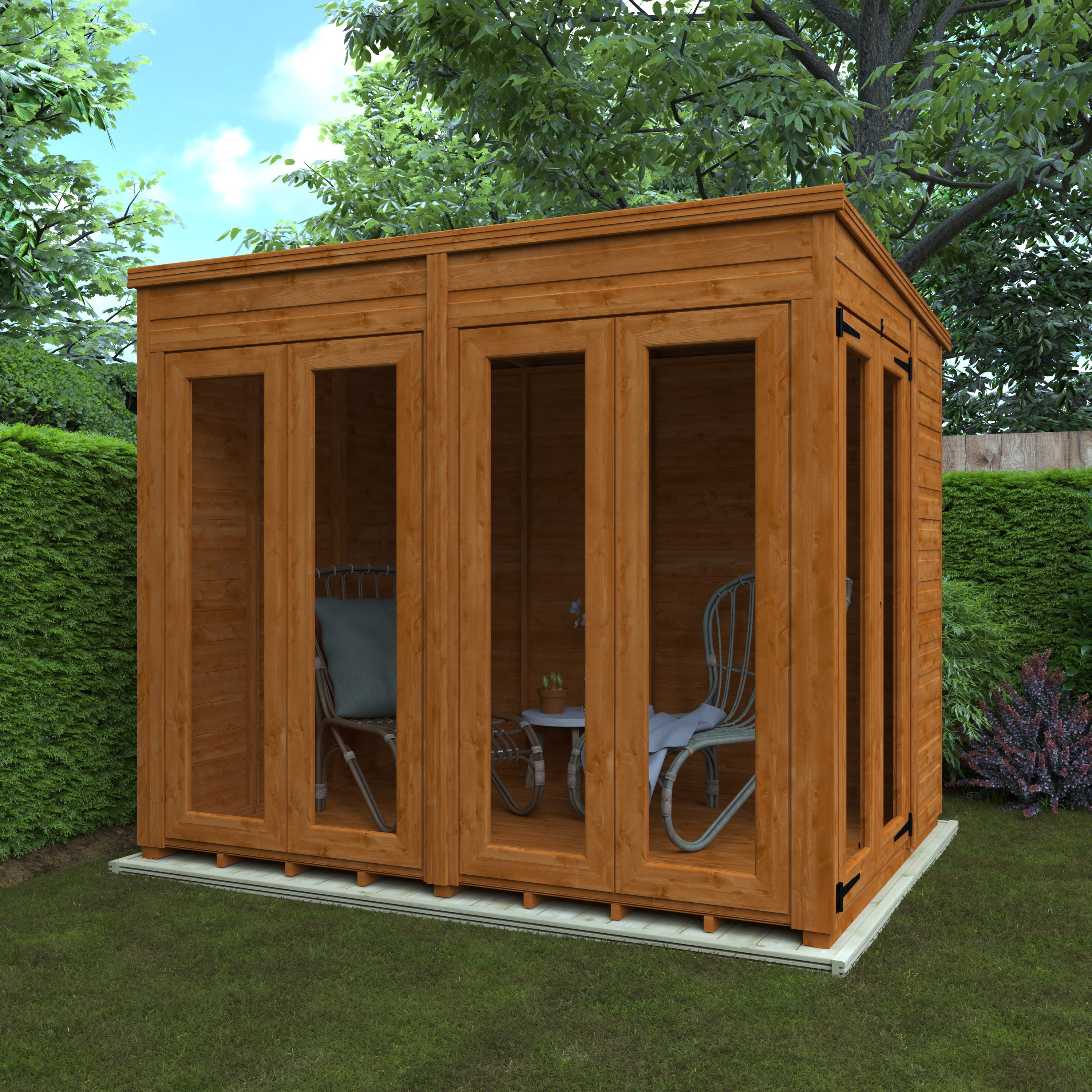 Flex Pent Shiplap Full Pane Summerhouse