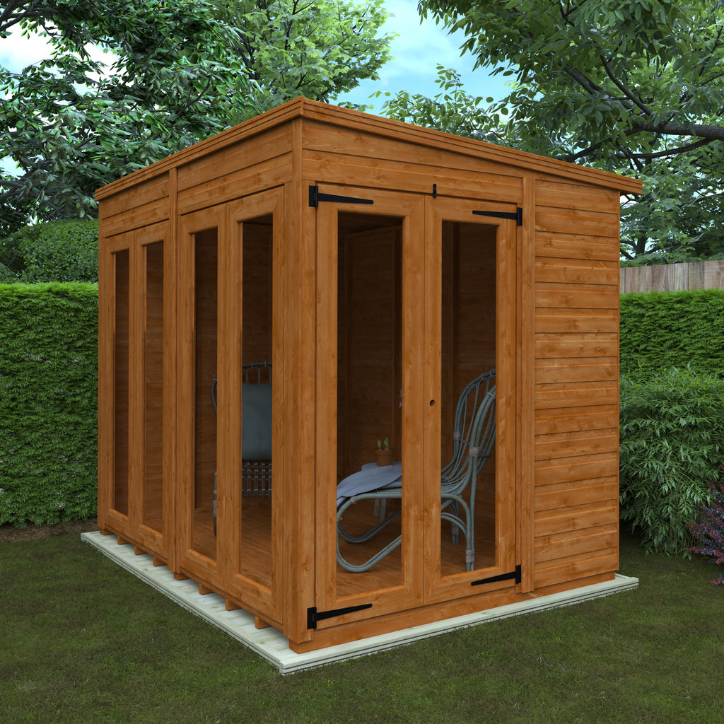 Flex Pent Shiplap Full Pane Summerhouse