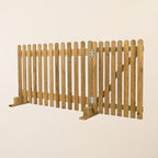 Freestanding Wooden Picket Panel and Side Gate Combination