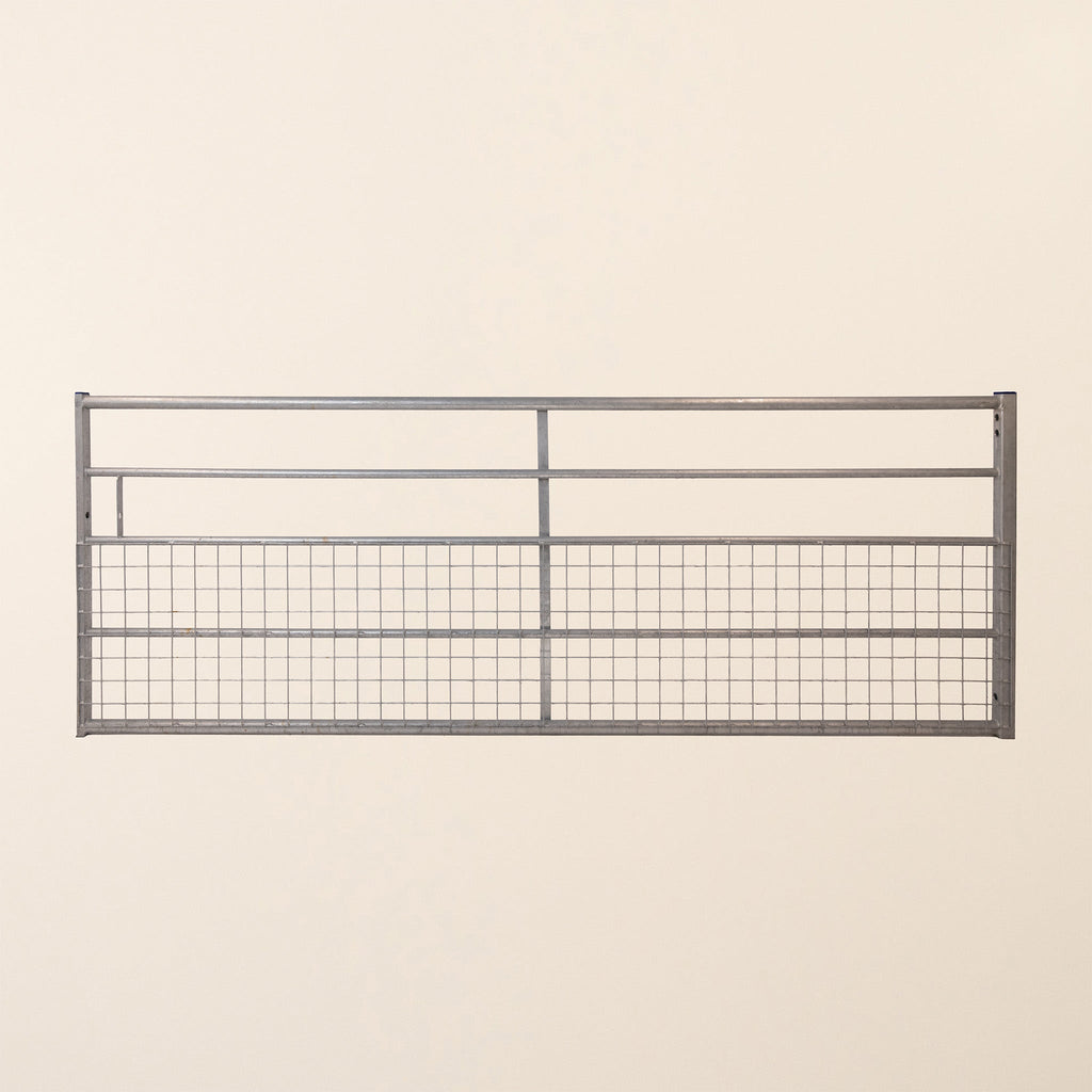 IAE Galvanised Steel 5-Rail Half-Meshed Gate