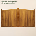 Iroko Swan Neck Mortise & Tenon Driveway Sliding Gate