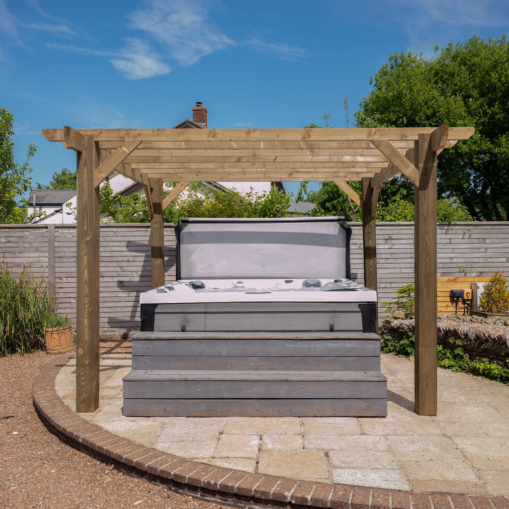Wooden Pergola - Flat & Open Roof