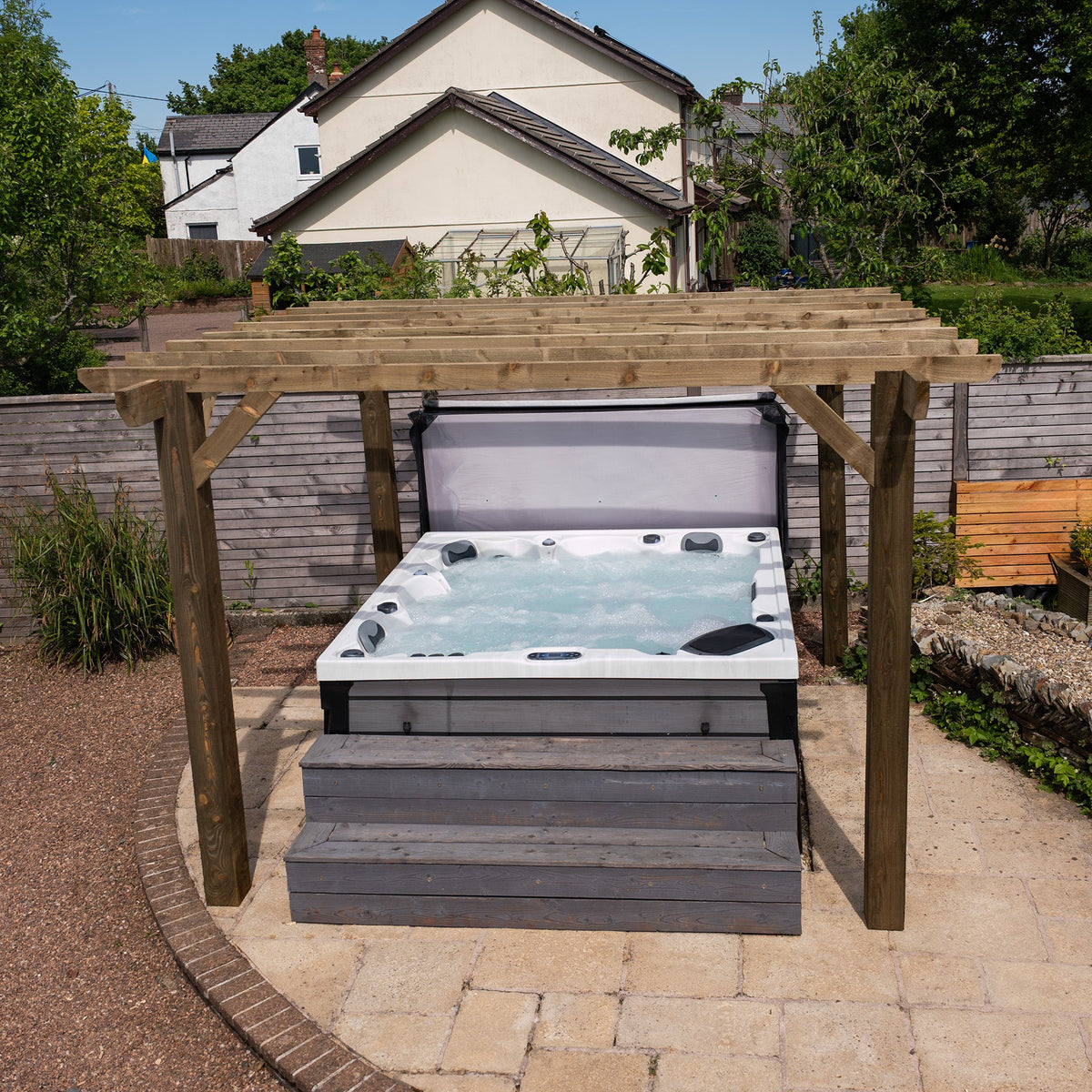 Wooden Pergola - Flat & Open Roof