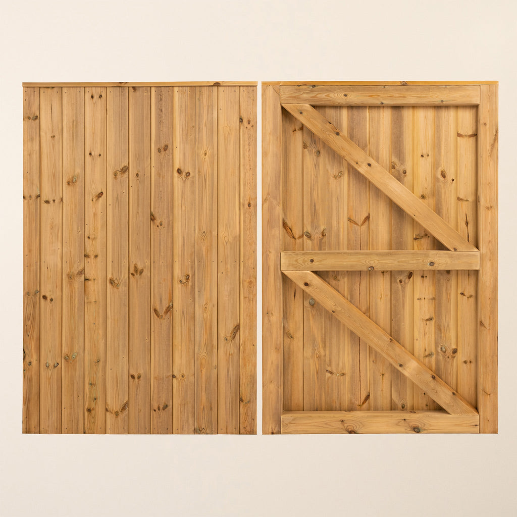 Clovelly Scandinavian Redwood Mortise & Tenon Side Gate