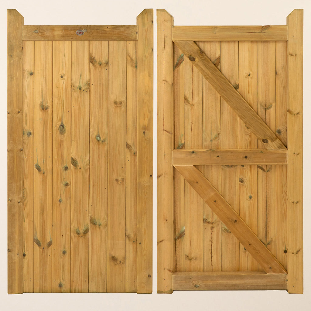 Highampton Scandinavian Redwood Mortise & Tenon Side Gate (Single)