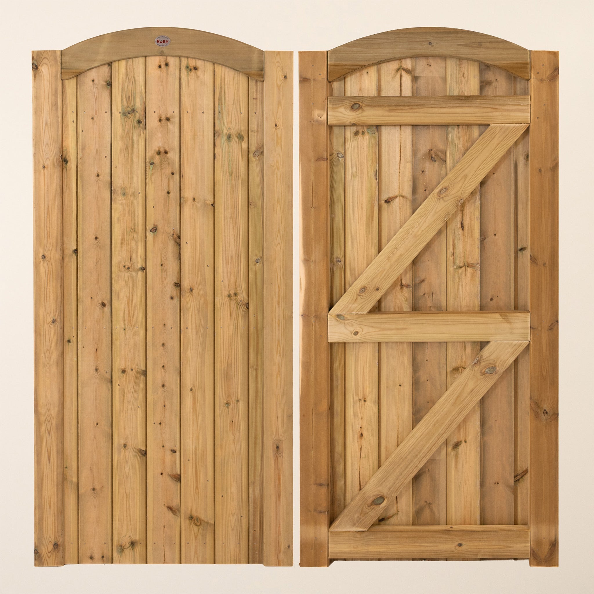 Scandinavian Redwood Arch Top Gate (1.8m)