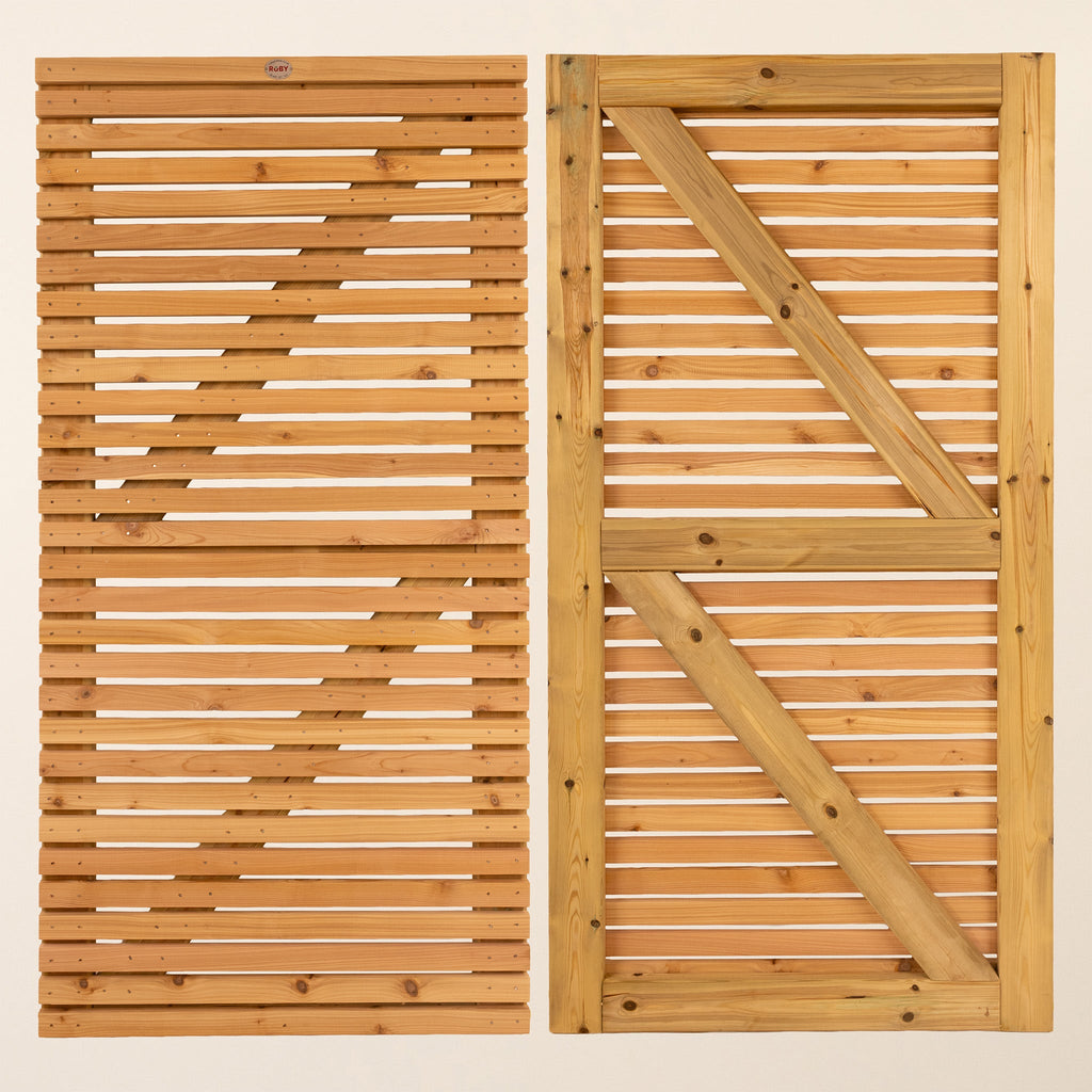 Cedar Slatted Gate (with Bracing)