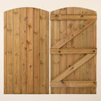Instow Scandinavian Redwood Curved Top Tongue & Groove Side gate (1.5m High)