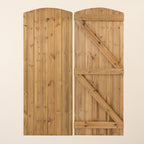 Instow Scandinavian Redwood Curved Top Tongue & Groove Side Gate (2.1m High)