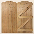 Instow Scandinavian Redwood Curved Top Tongue & Groove Side gate (2.4m High)