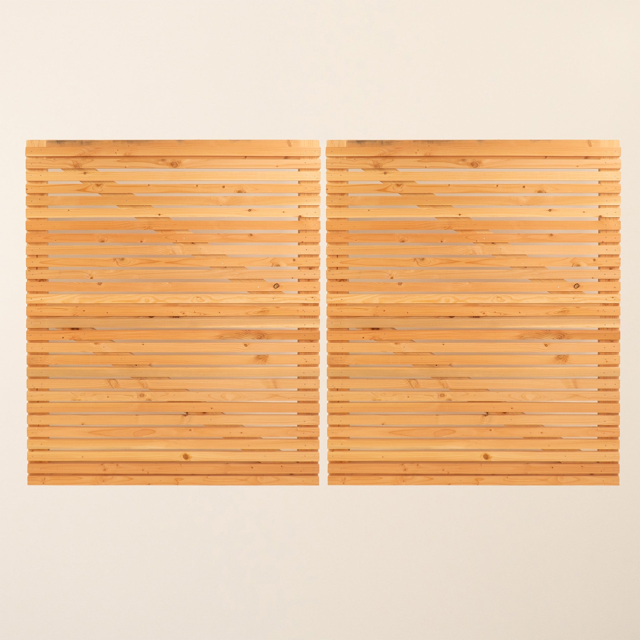 Larch Slatted Gates Pair