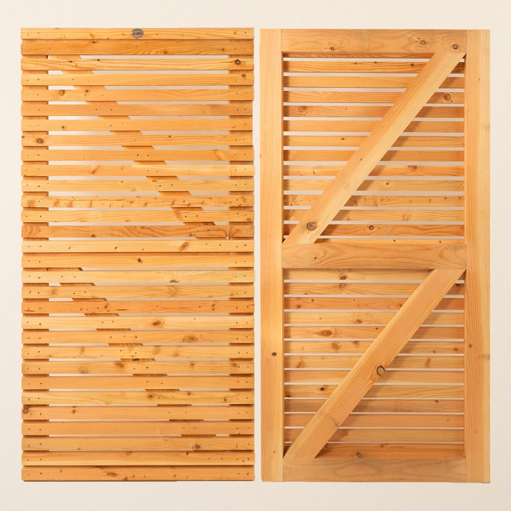 Larch Slatted Gate (with bracing)