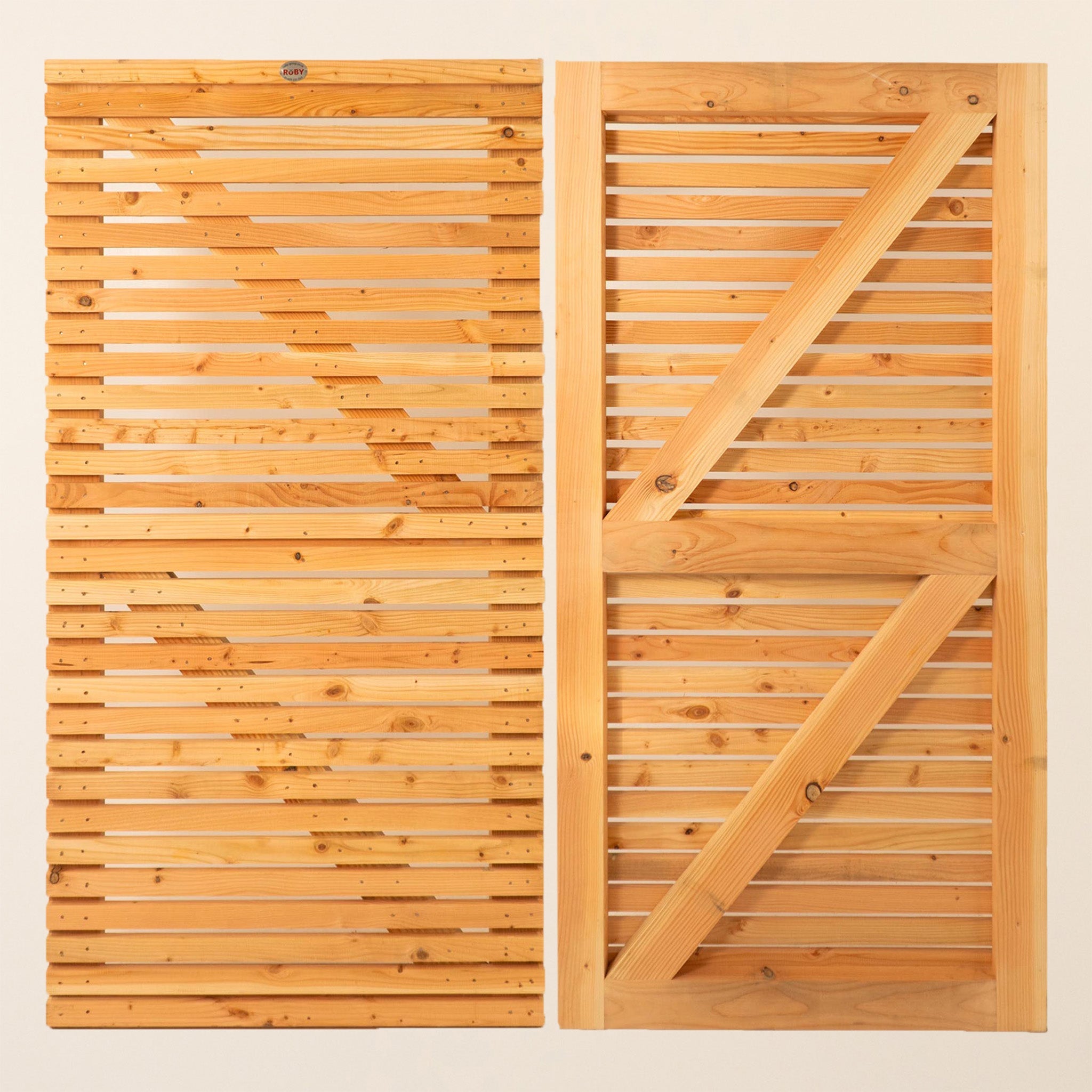 Larch Slatted Gate (with bracing)