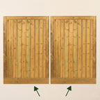 Redwood Thicker Bottom / Middle Rail for Gates (Allows for Automation - Pair)