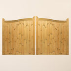 Swan Neck Scandinavian Redwood Gate Pair