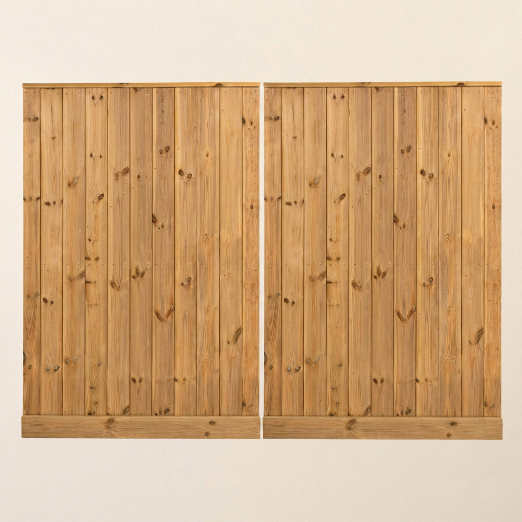 Clovelly Scandinavian Redwood Mortise & Tenon Sliding Driveway Gate