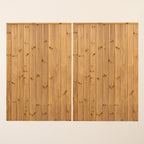 Clovelly Scandinavian Redwood Mortise & Tenon T&G Driveway Gate Pair