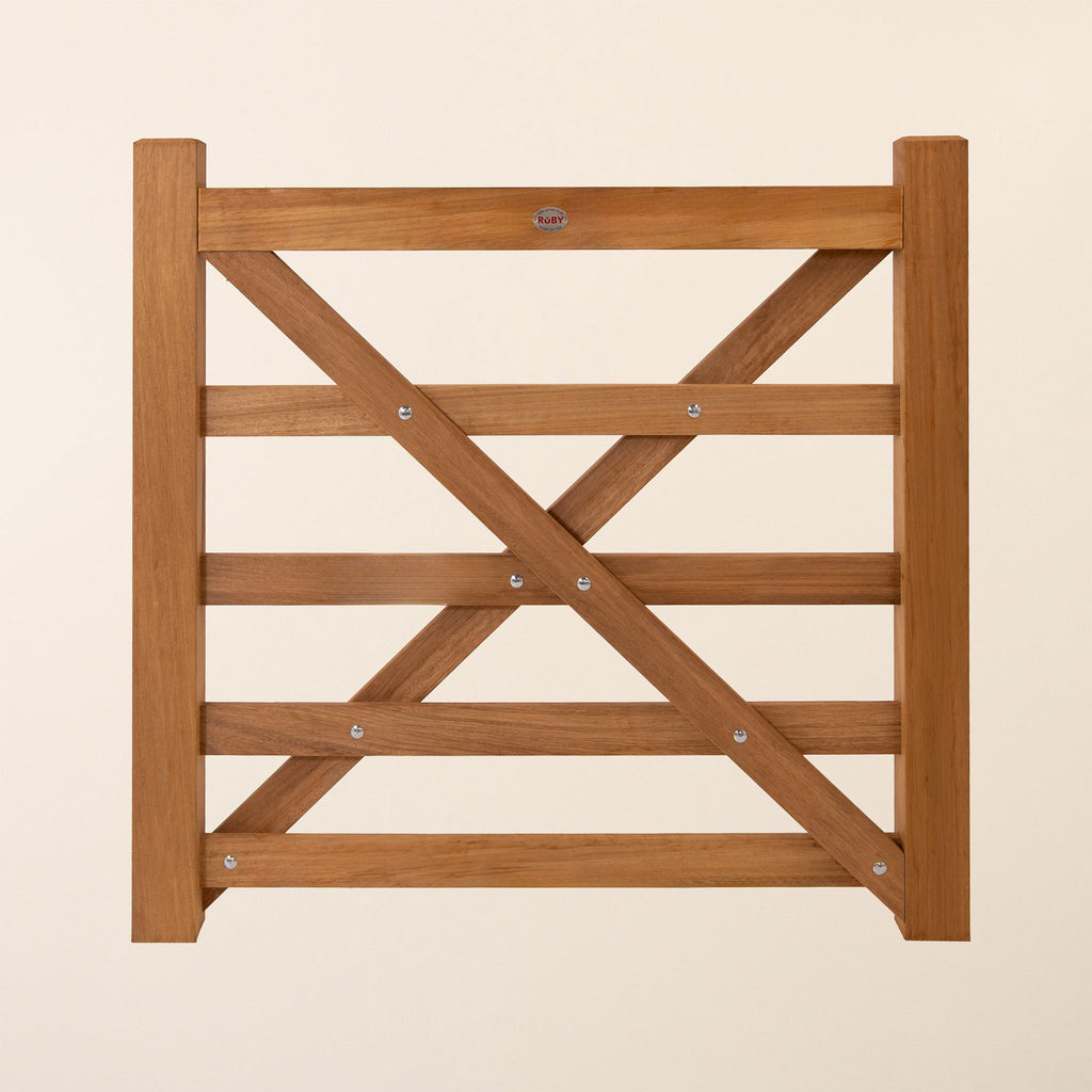 Iroko 5-Bar Entrance Gate