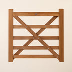 Iroko 5-Bar Entrance Gate