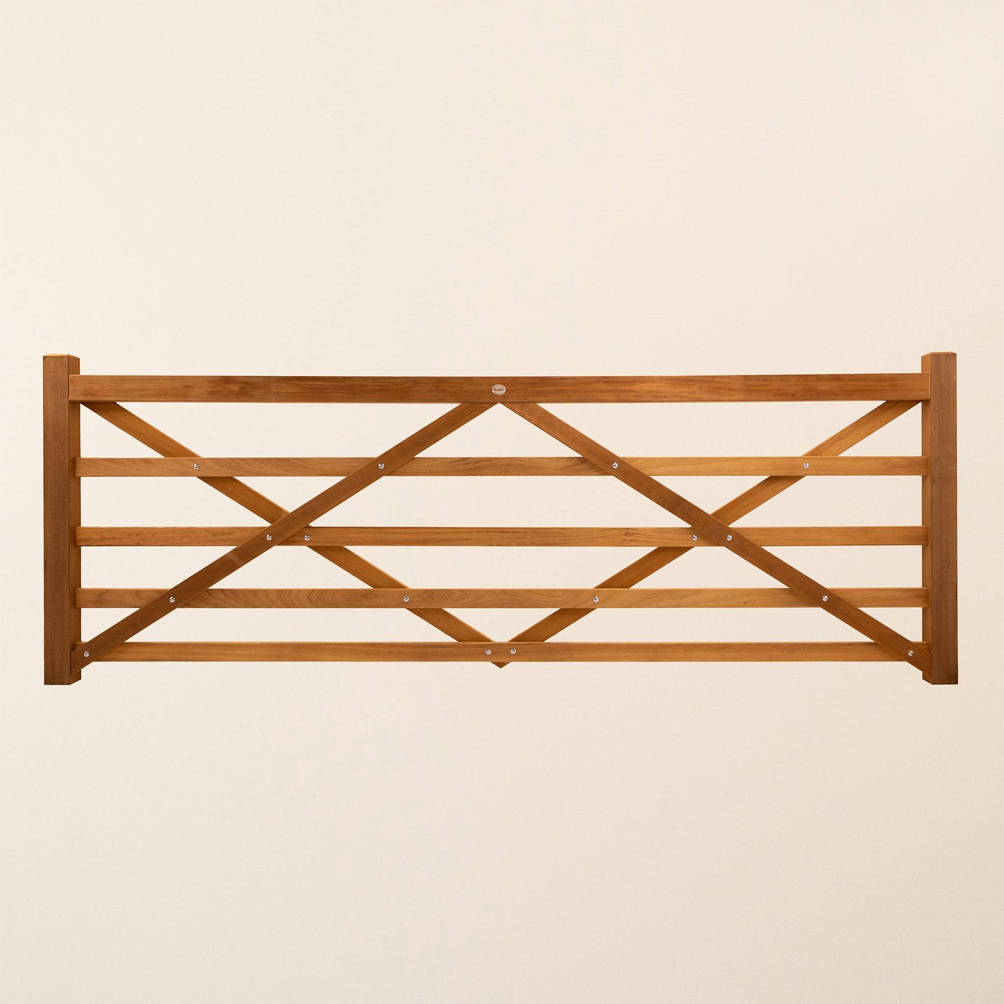 Iroko 5-Bar Entrance Gate
