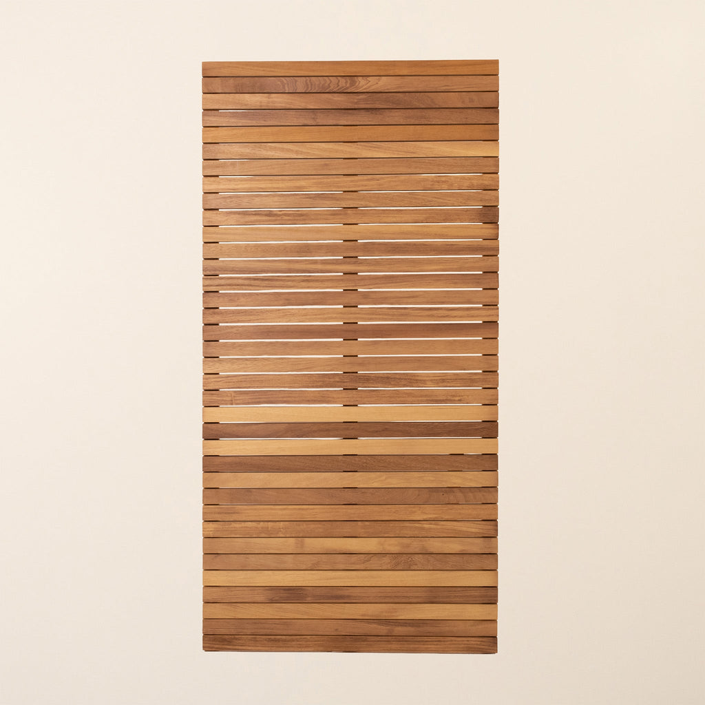 Iroko Slatted Fence Panels (6mm Spacings)
