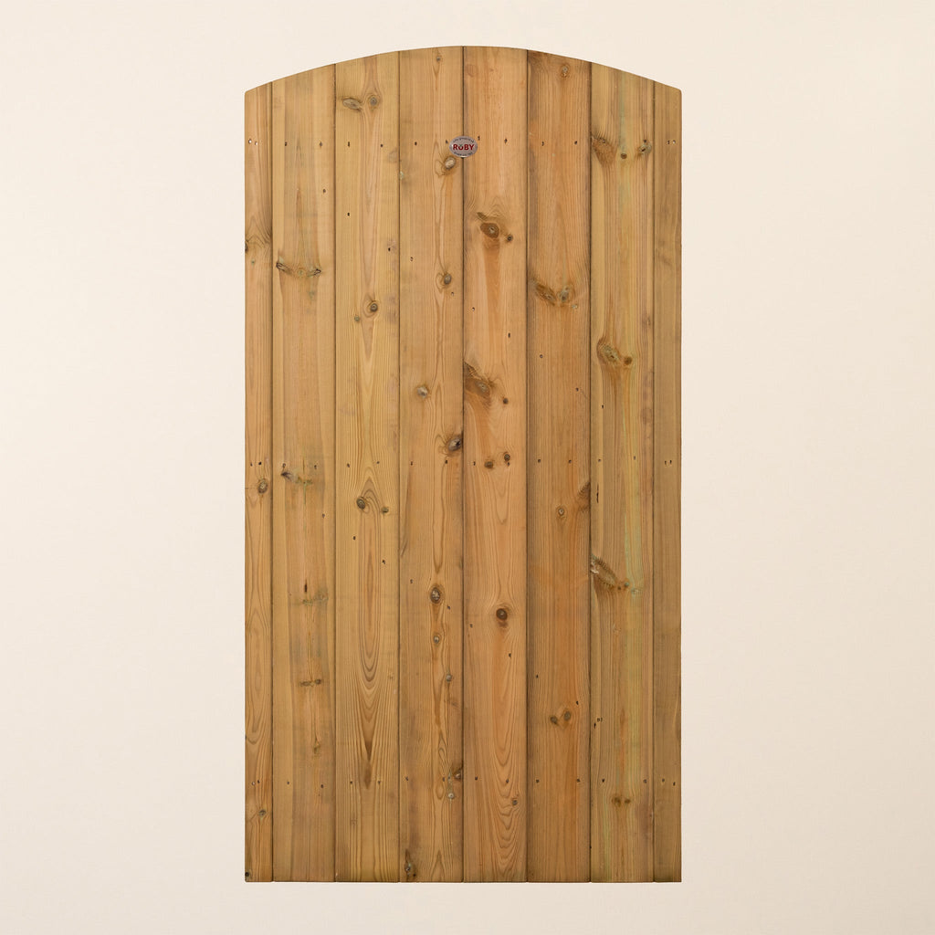 Instow Scandinavian Redwood Curved Top Tongue & Groove Side gate (1.5m High)