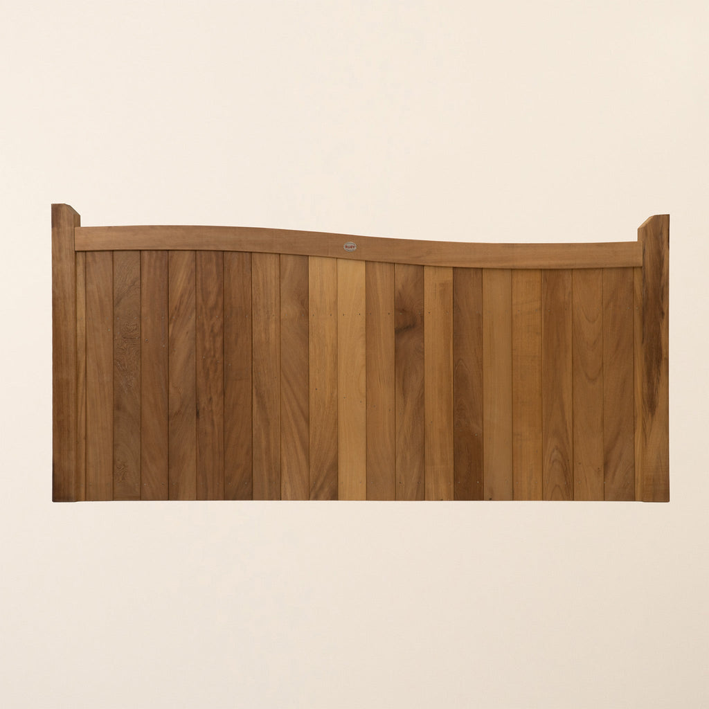 Iroko Swan Neck Driveway Gate Pair