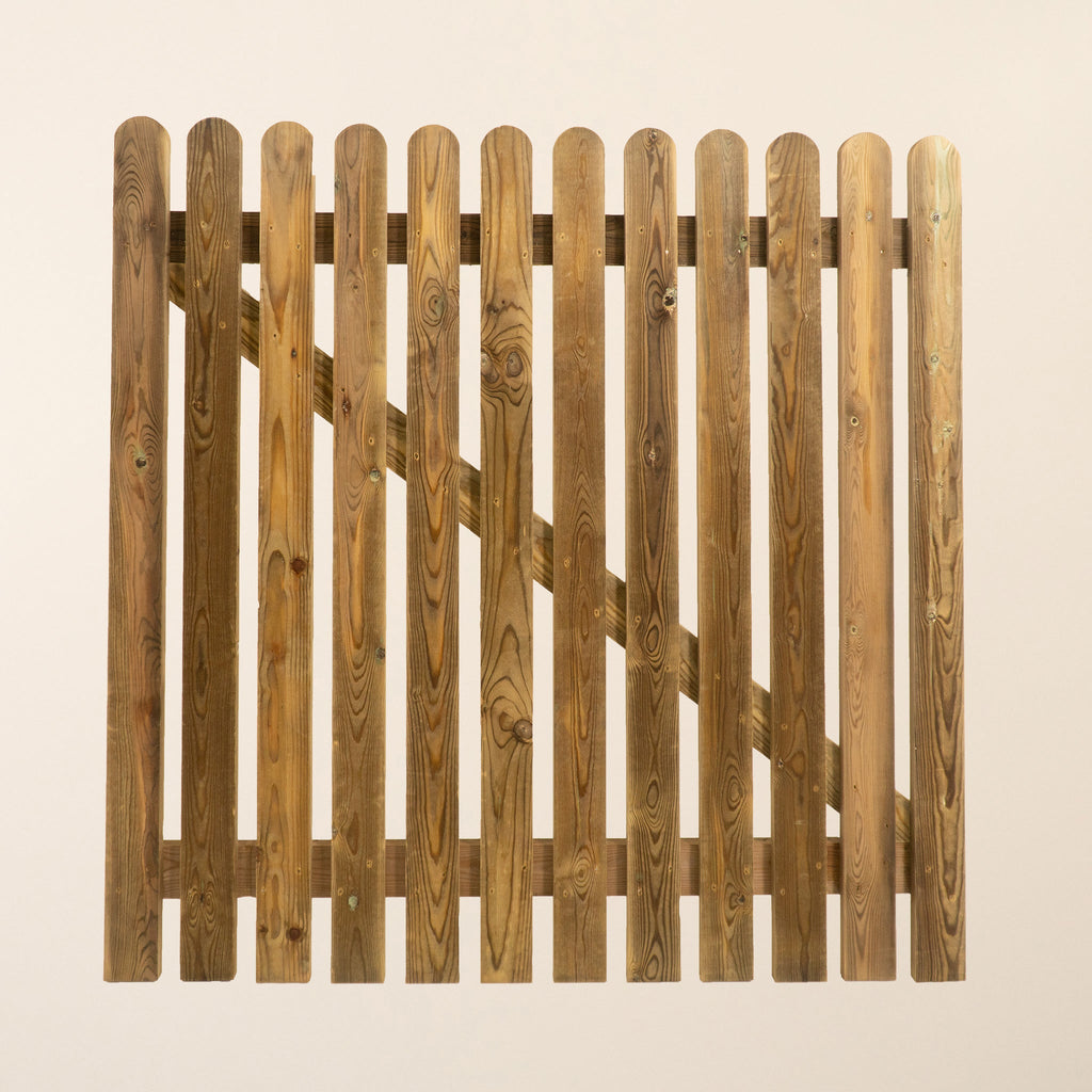 Picket Side Gate Round Top 0.6m Height