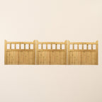 Cottage Scandinavian Redwood Bifold 3-Leaf Driveway Gate