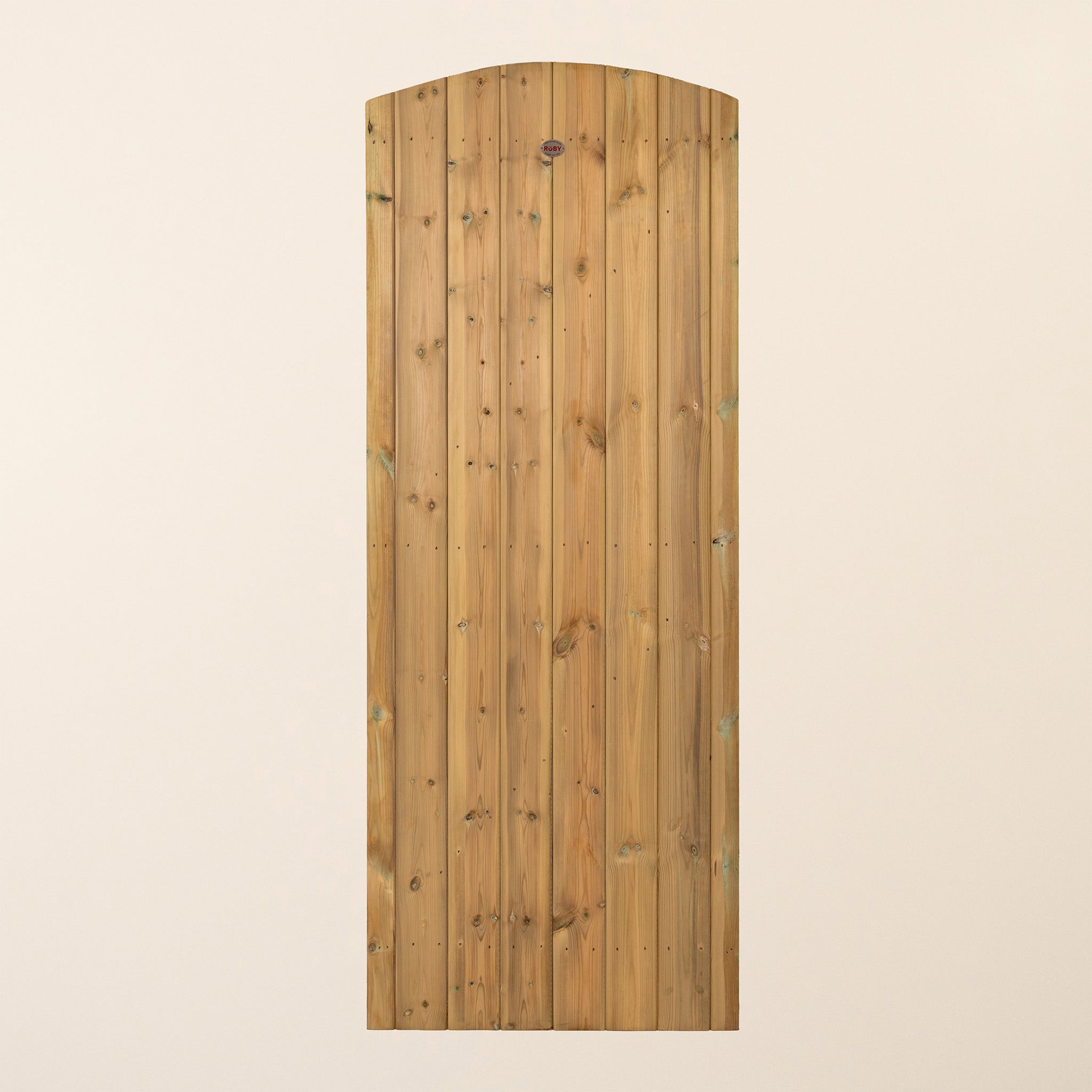 Instow Scandinavian Redwood Curved Top Tongue & Groove Side Gate (2.1m High)
