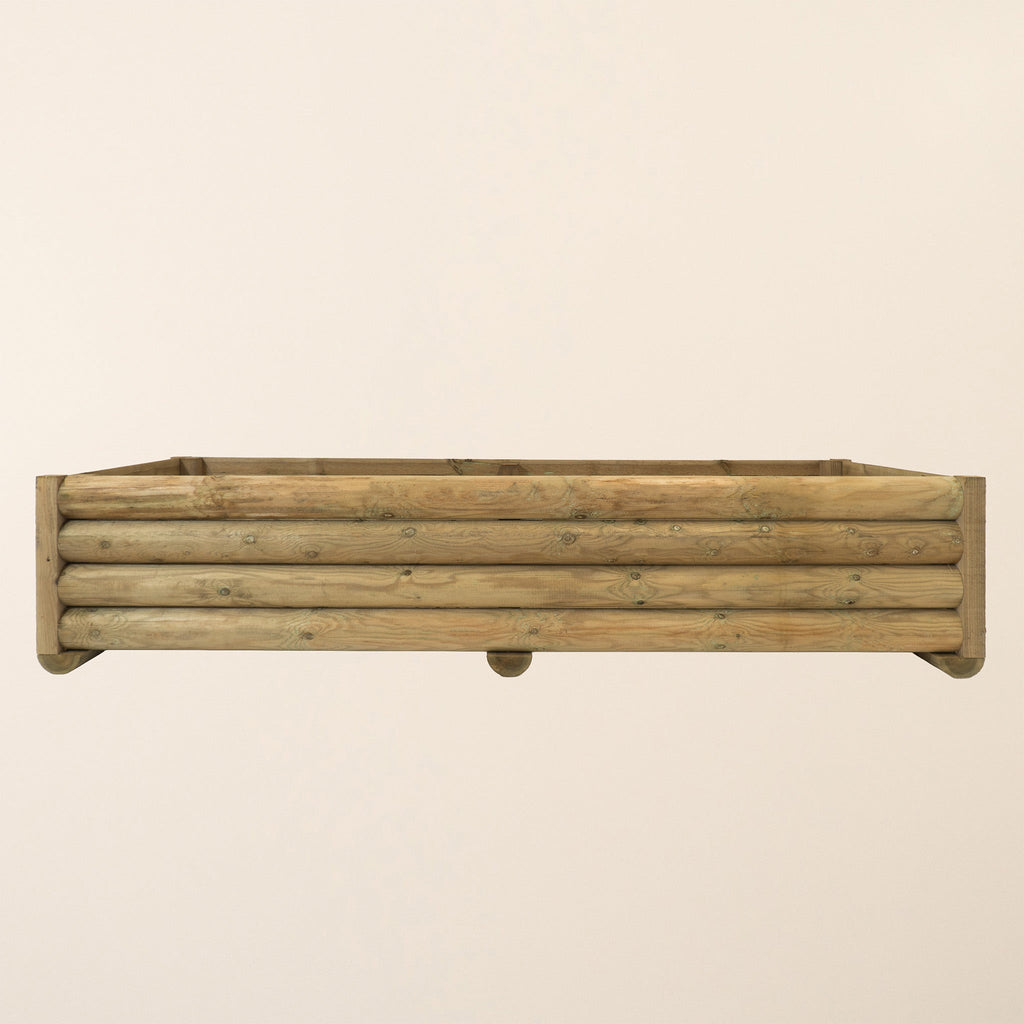 Scandinavian Redwood Half-Round Garden Planter