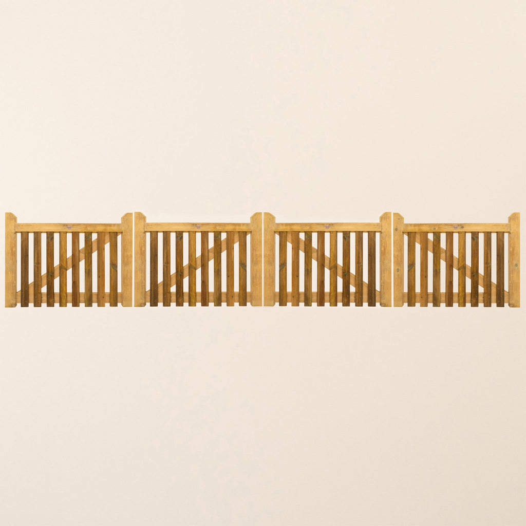 Salcombe Scandinavian Redwood Bifold 4-Leaf Driveway Gate