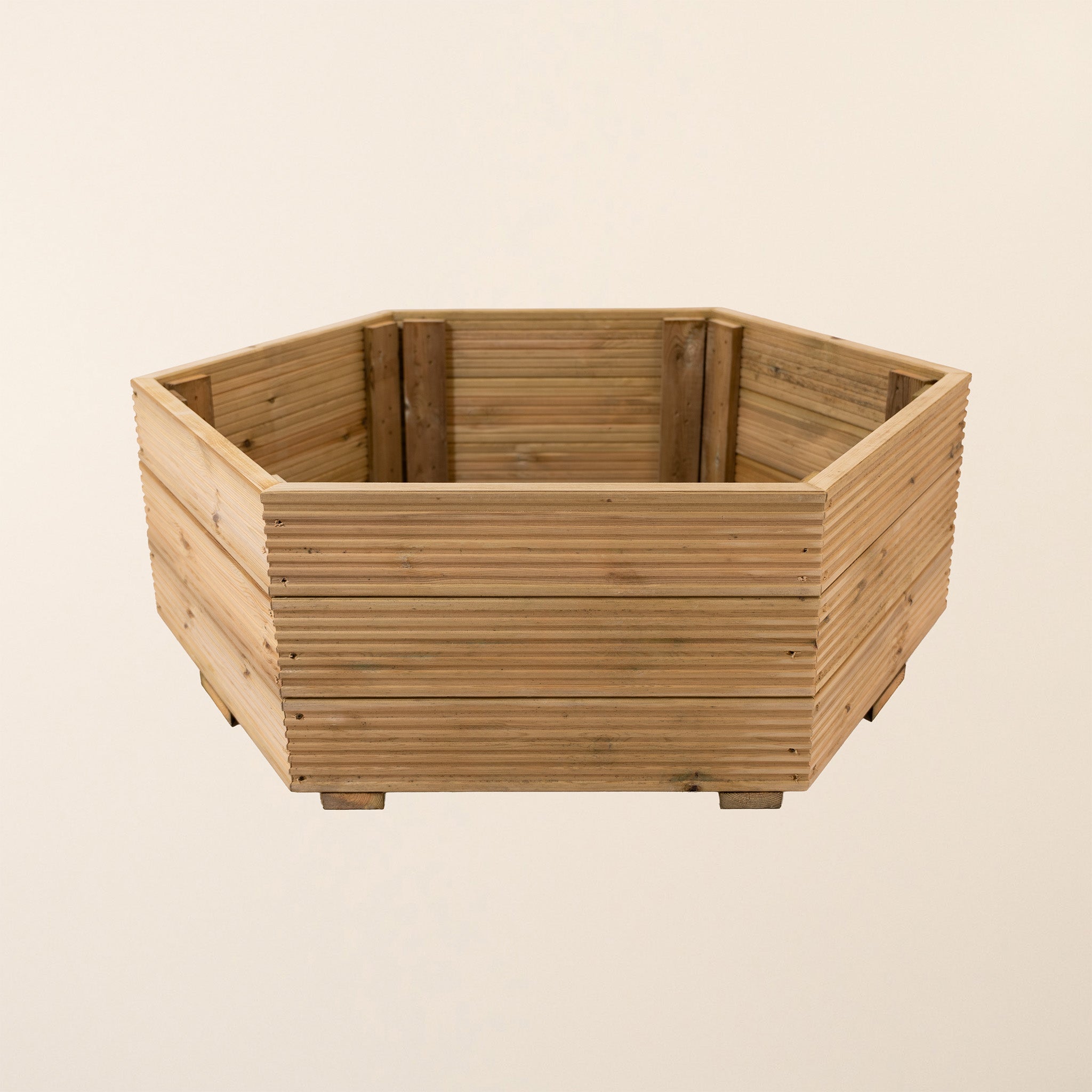 Scandinavian Redwood Hexagonal Decking Planter