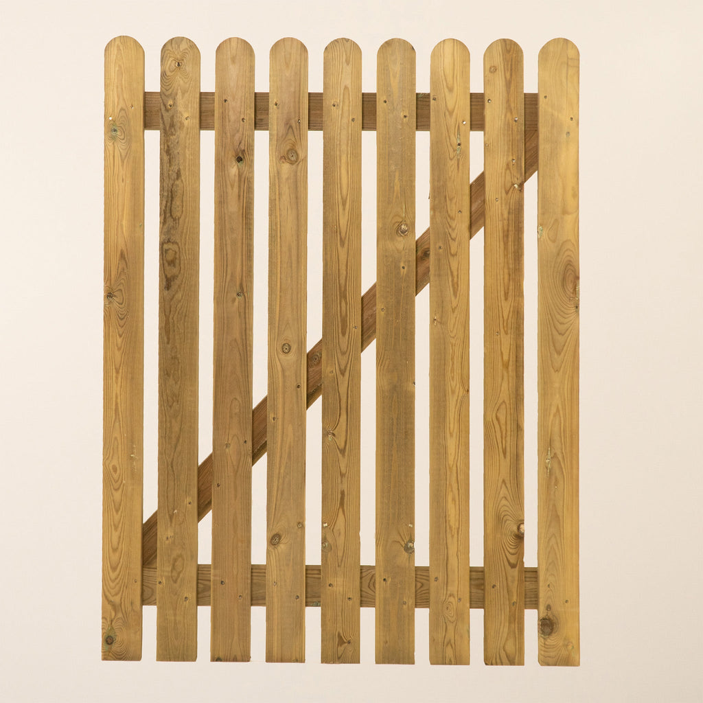 Pressure Treated Picket Round Top Side Gate (1.2m)