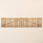 Scandinavian Redwood Picket Driveway Gate Pair