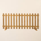 Portable Freestanding Scandinavian Redwood Treated Picket Fence Panel