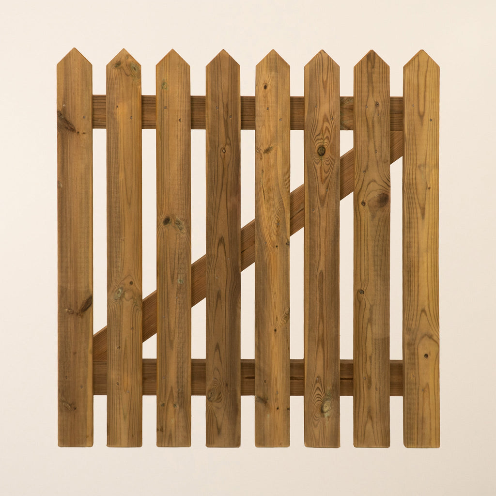 Pressure Treated Picket Side Gate Pointed Top 0.6m Height