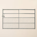 IAE Galvanised Steel 5-Rail Half-Meshed Gate