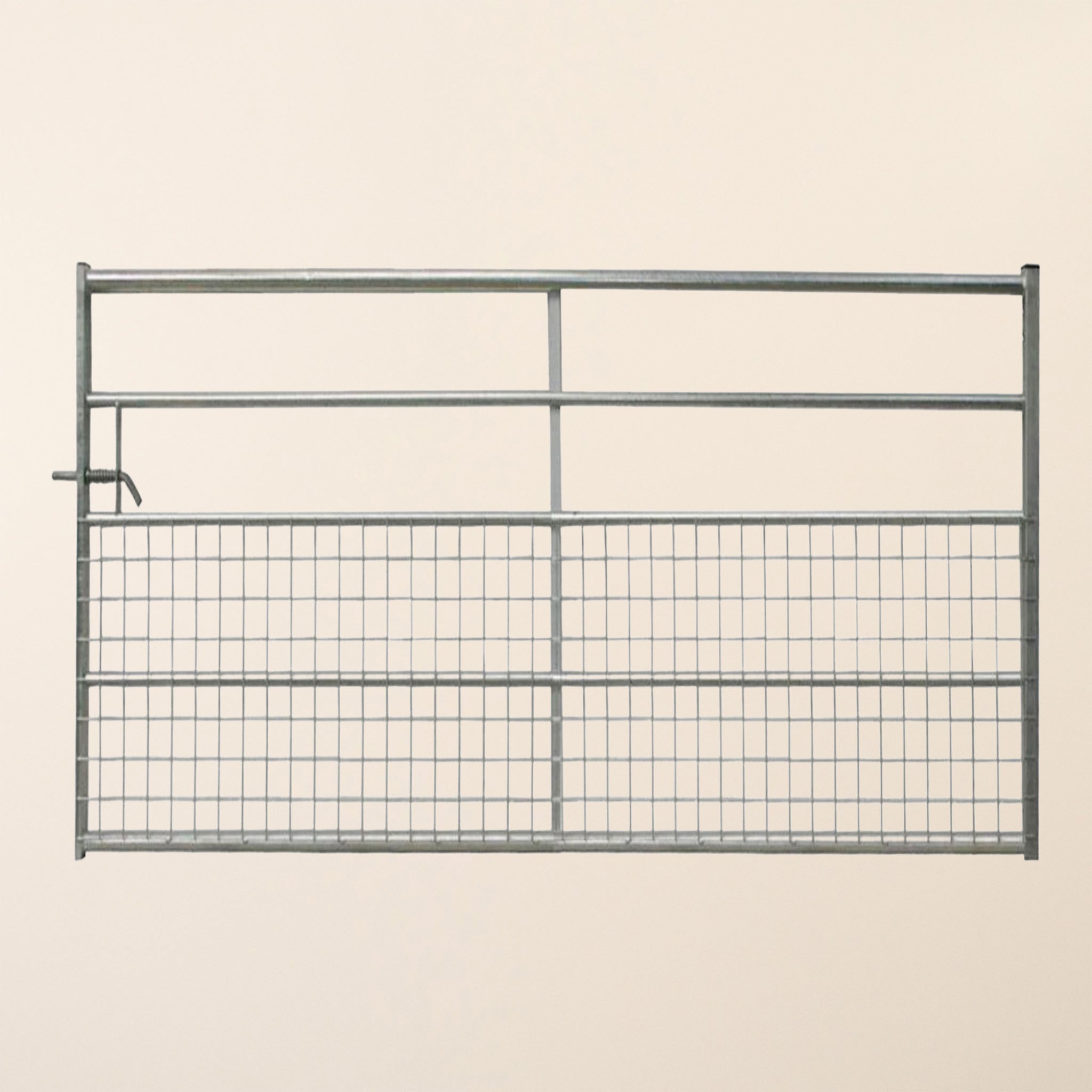 IAE Galvanised Steel 5-Rail Half-Meshed Gate