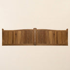 Iroko Swan Neck Mortise & Tenon Driveway Sliding Gate
